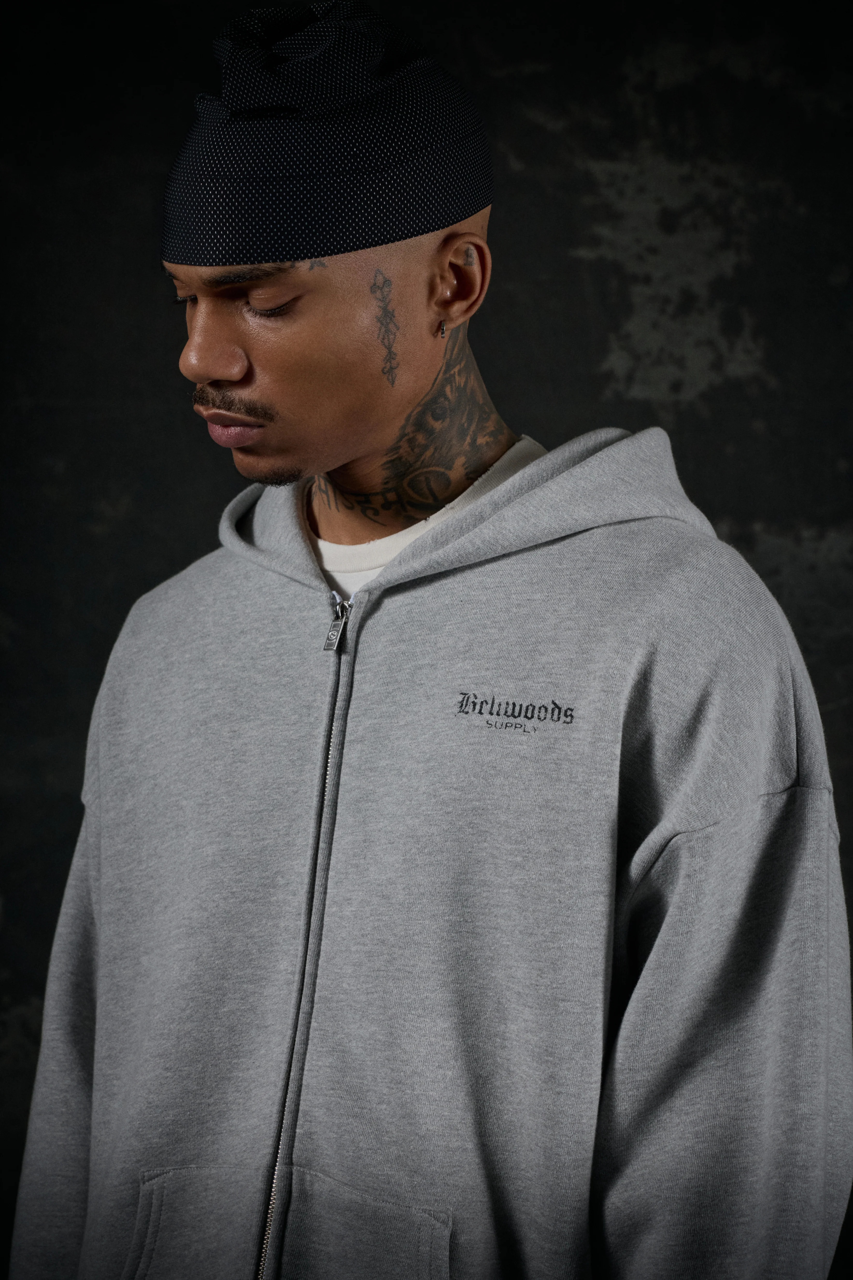 Bellwoods Supply Zip Hoodie - Heather Grey - Image 3