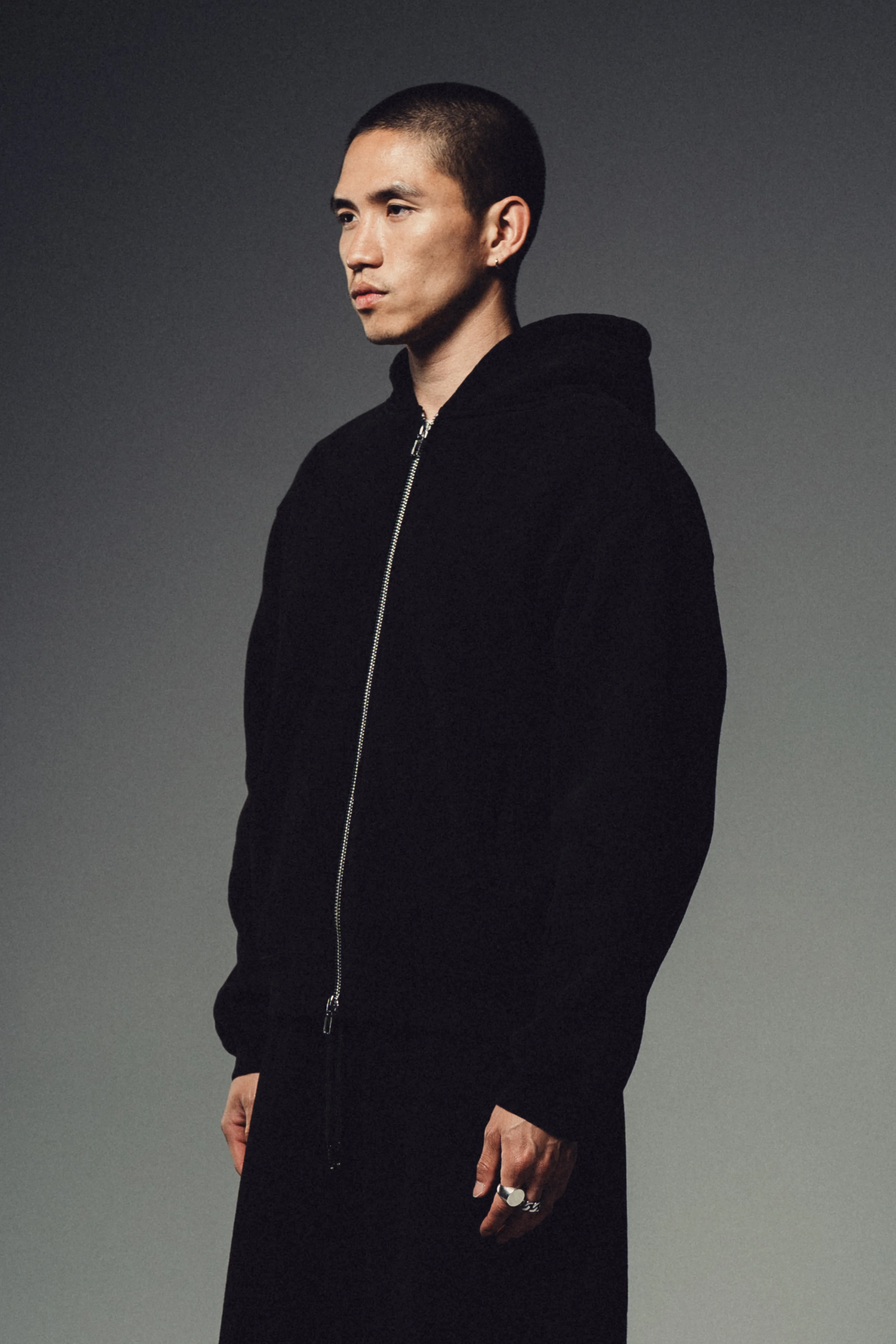 Halo Zip Hoodie - Black - Image 5