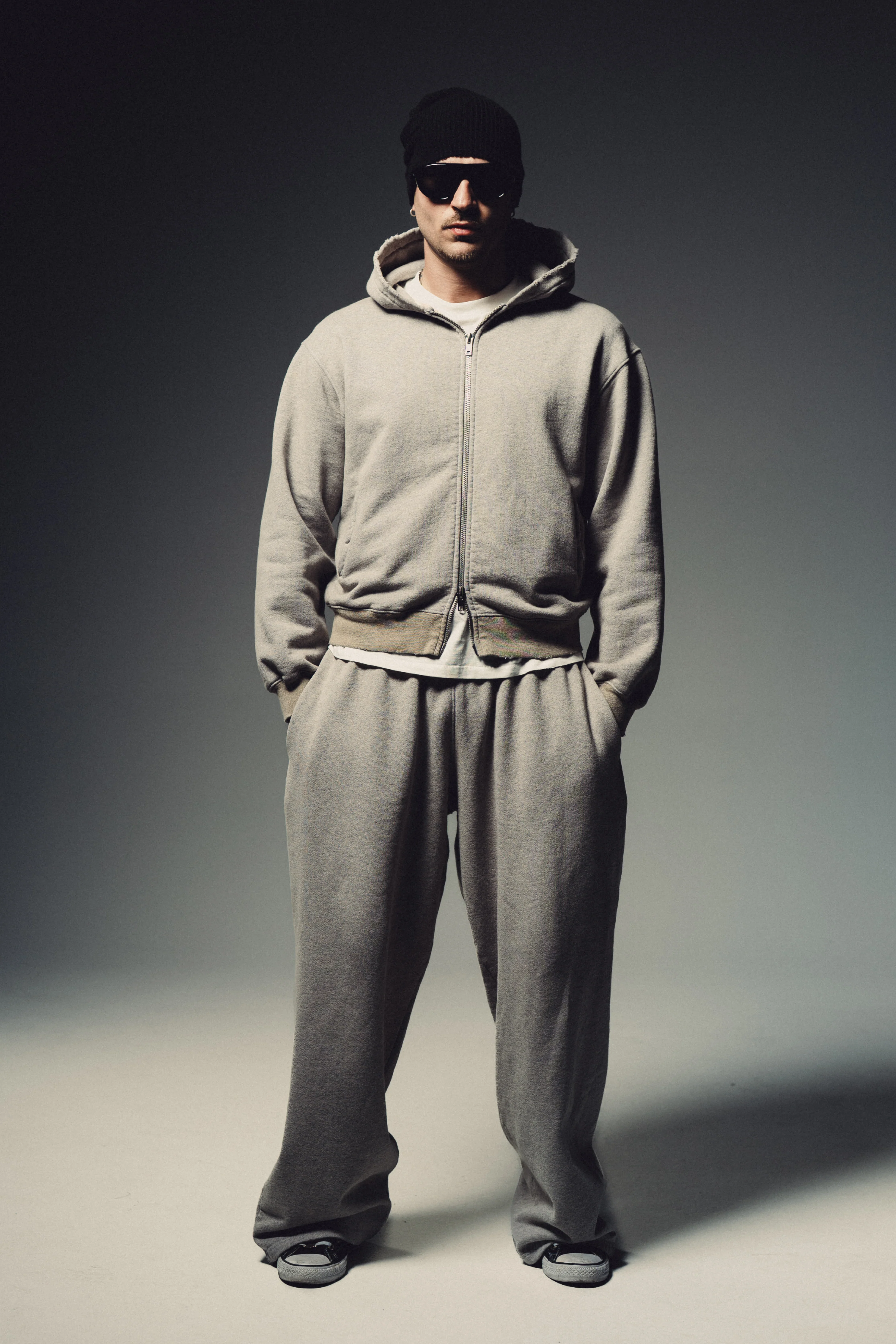 Halo Zip Hoodie - Heather Grey - Image 5