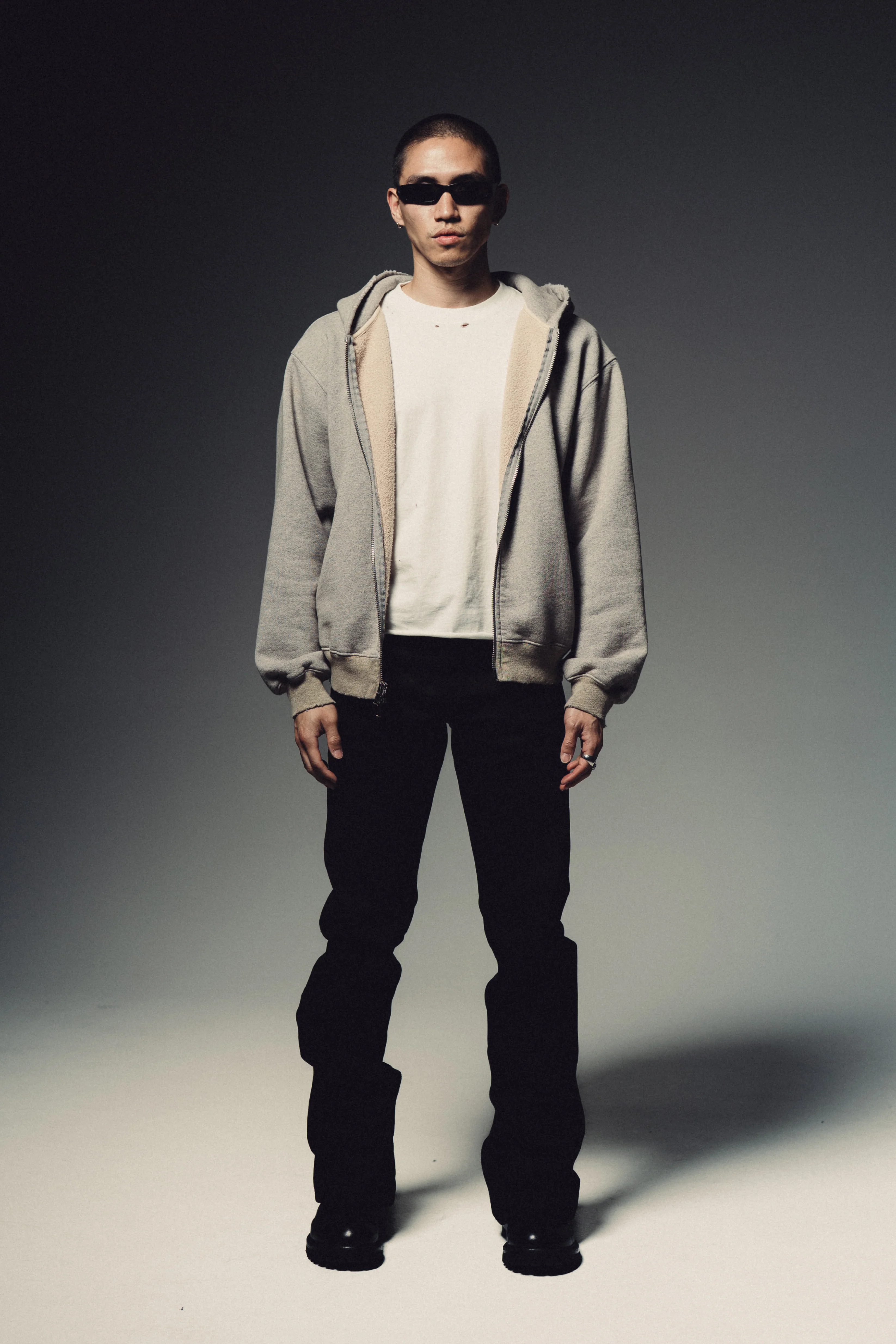 Halo Zip Hoodie - Heather Grey - Image 6