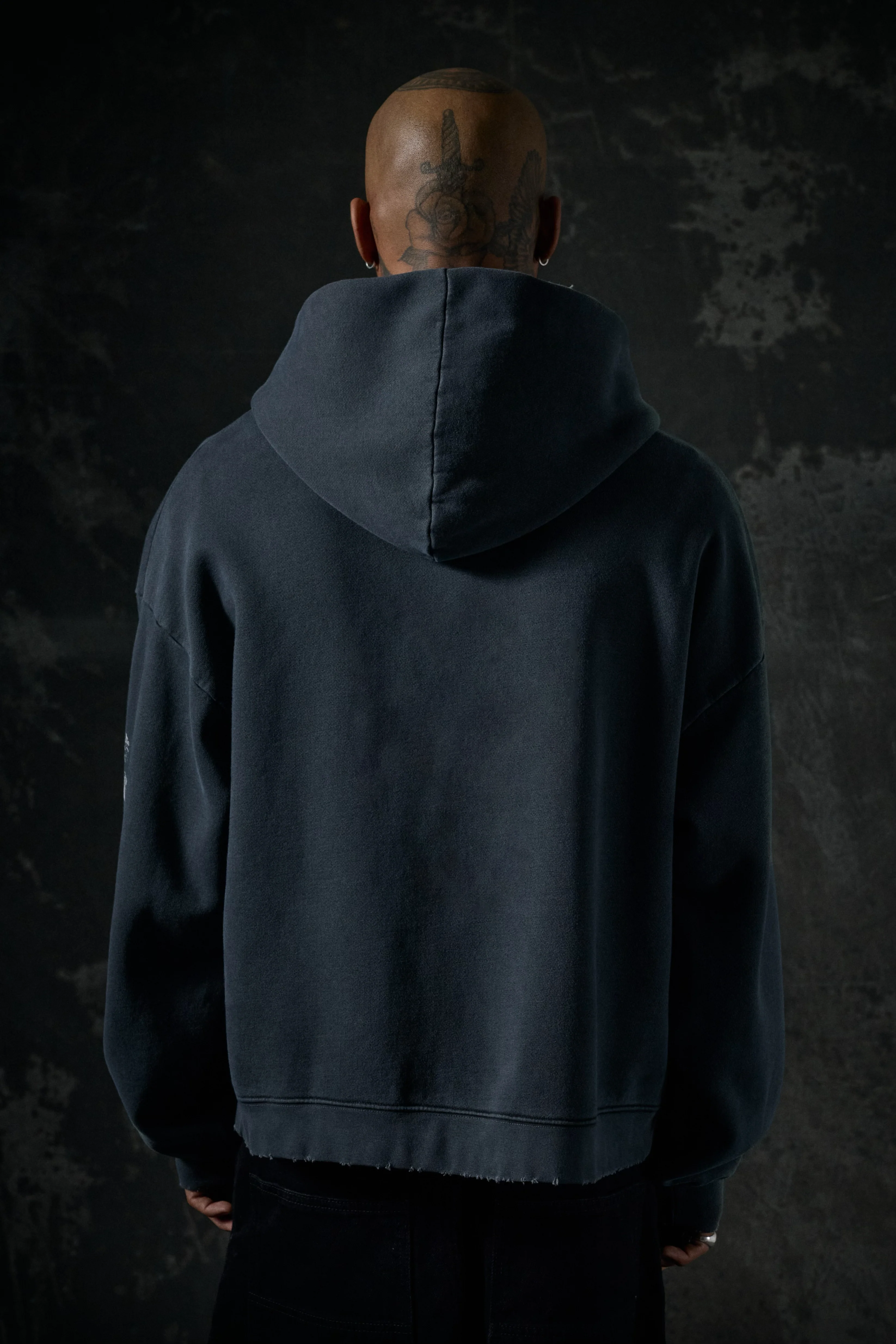Hell Bent Zip Hoodie - Vintage Black - Image 4
