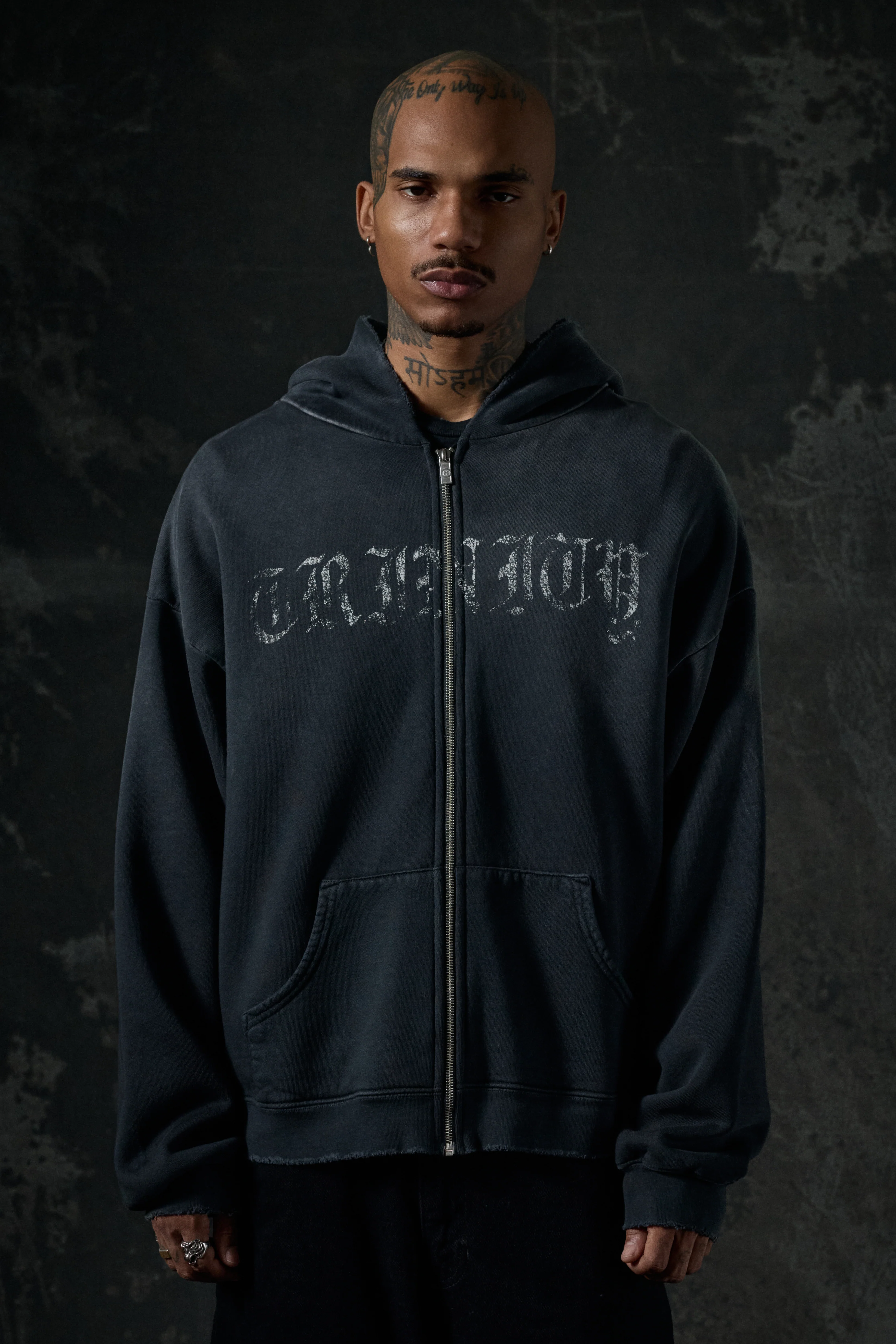 Tyson Zip Hoodie - Vintage Black - Image 5