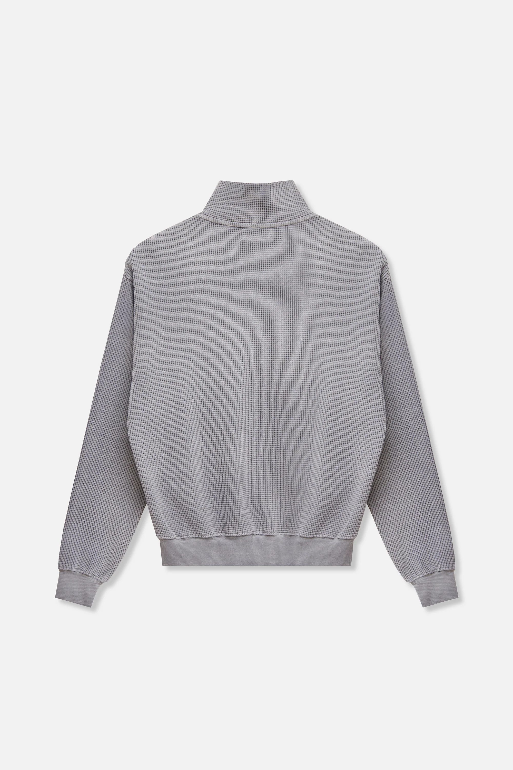 Waffle Zip Up Track Top - Cement Grey - Image 8