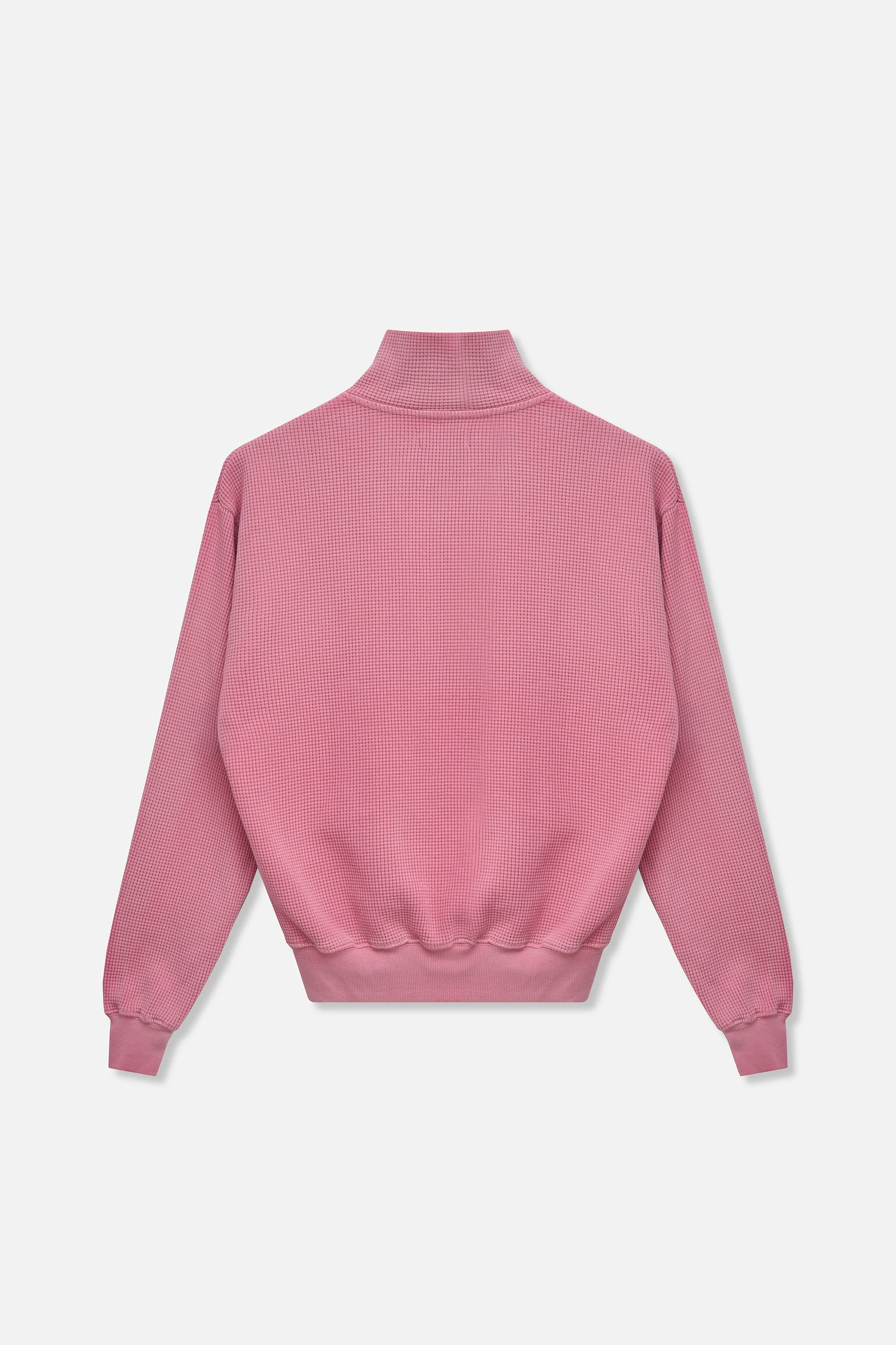 Waffle Zip Up Track Jacket - Bubble Gum Pink - Image 5