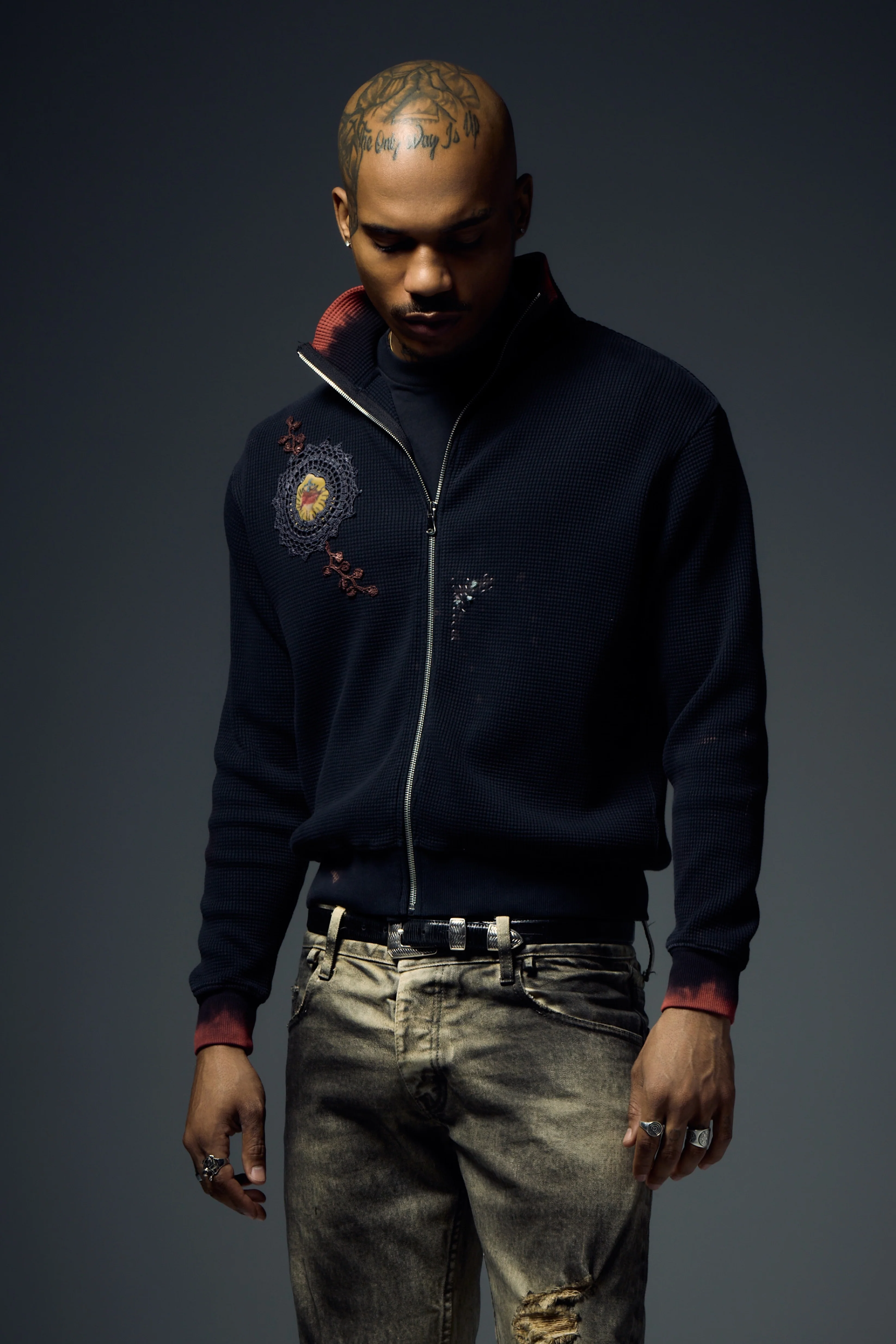 Waffle Zip Up Track Jacket x Bentgable Black 11 OF 13 - M - Image 3